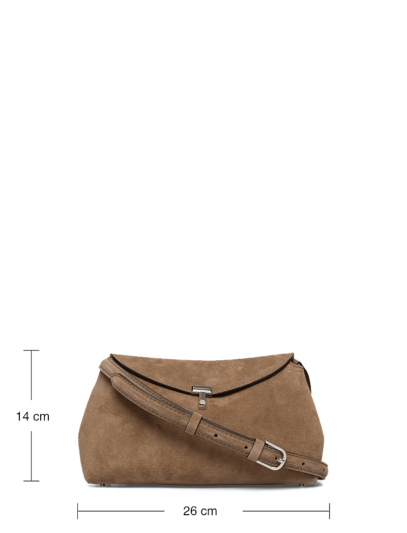 TOTEME - Suede T-Lock Clutch - käsilaukut - brown - 3