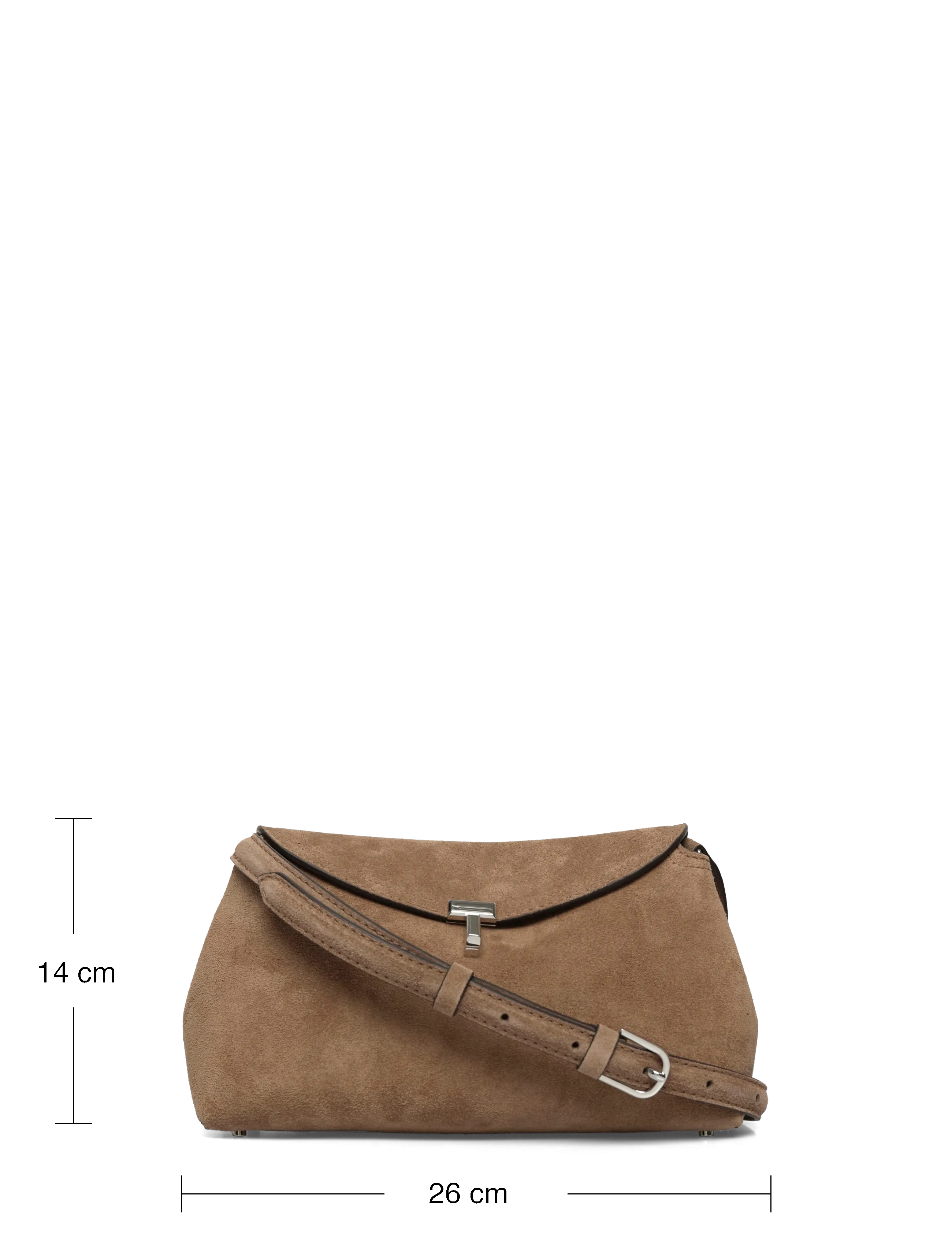 TOTEME - Suede T-Lock Clutch - brown - 3