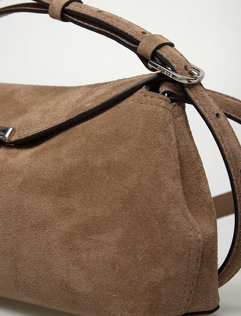 TOTEME - Suede T-Lock Clutch - käsilaukut - brown - 4