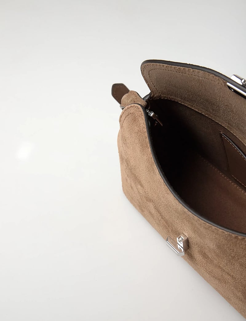 TOTEME - Suede T-Lock Clutch - käsilaukut - brown - 5