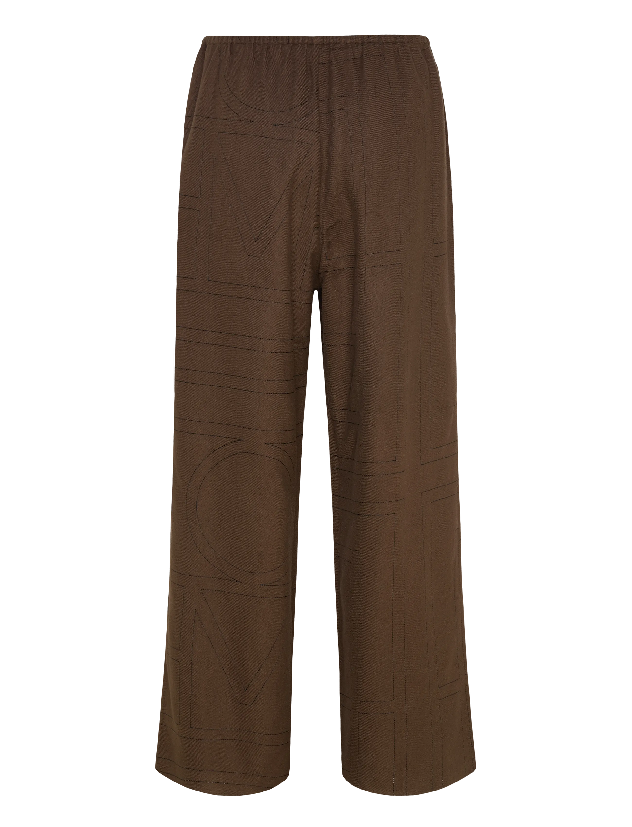 TOTEME - Flannel Pajama Trousers - dark brown - 1