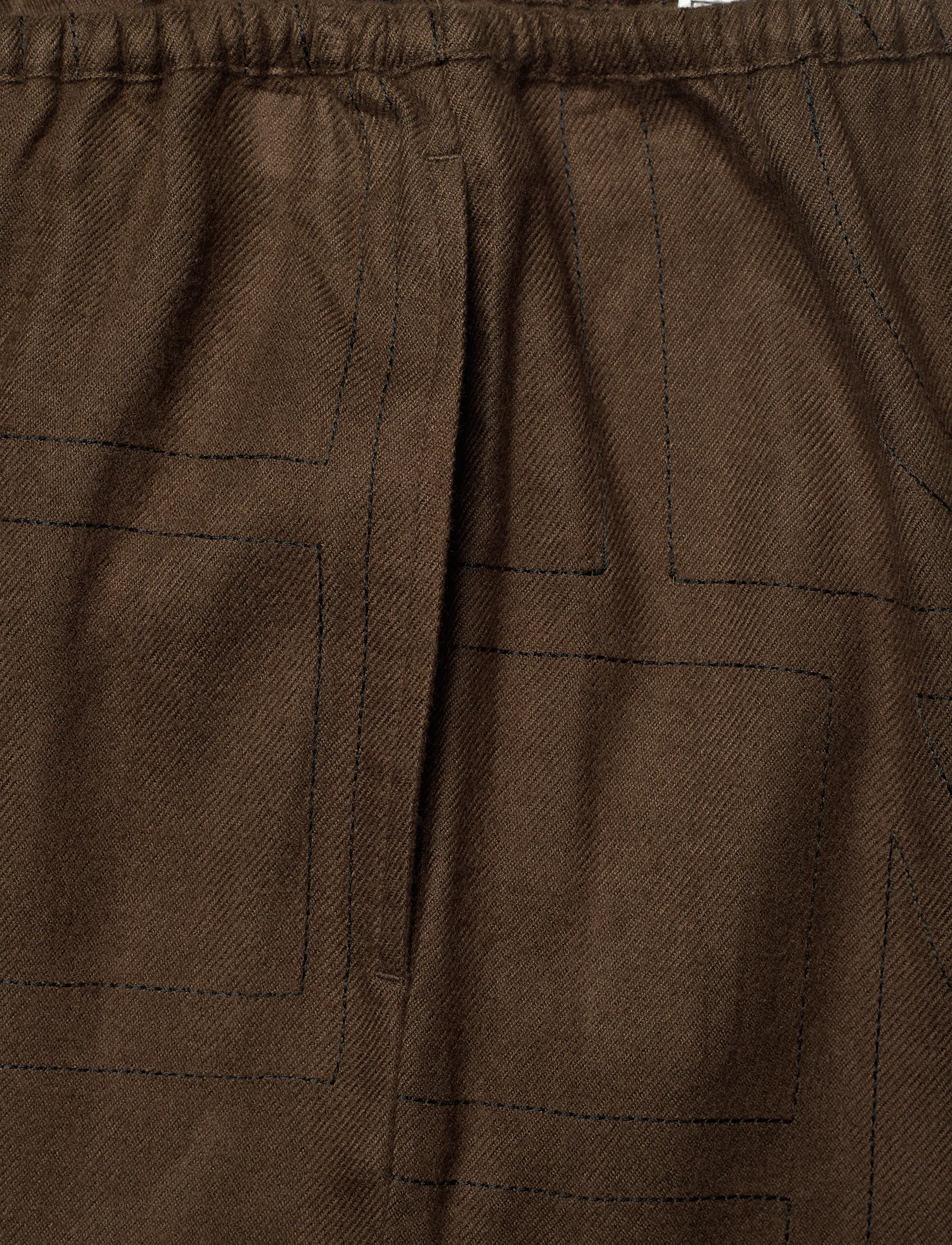 TOTEME - Flannel Pajama Trousers - dark brown - 2