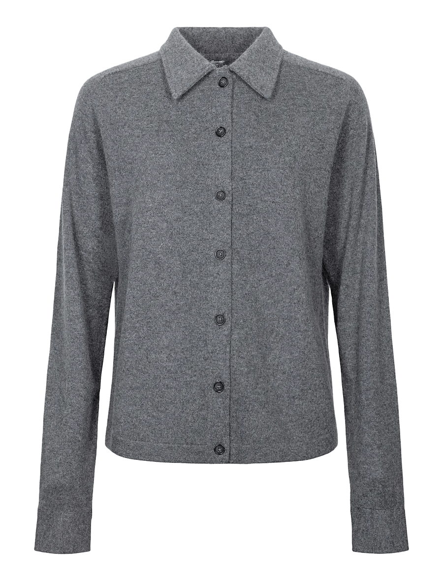 TOTEME - Raglan Sleeve Cashmere Cardigan - kashmir - grey - 0