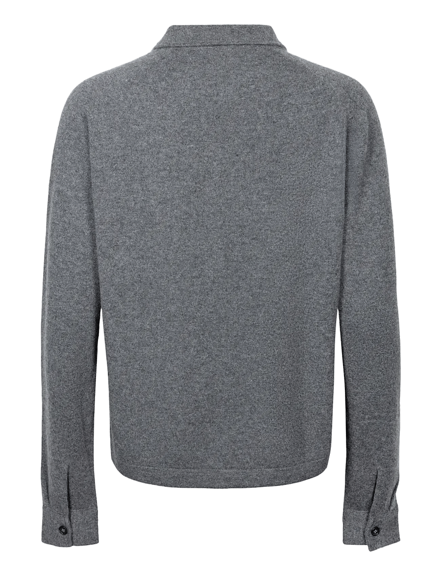 TOTEME - Raglan Sleeve Cashmere Cardigan - kashmir - grey - 1