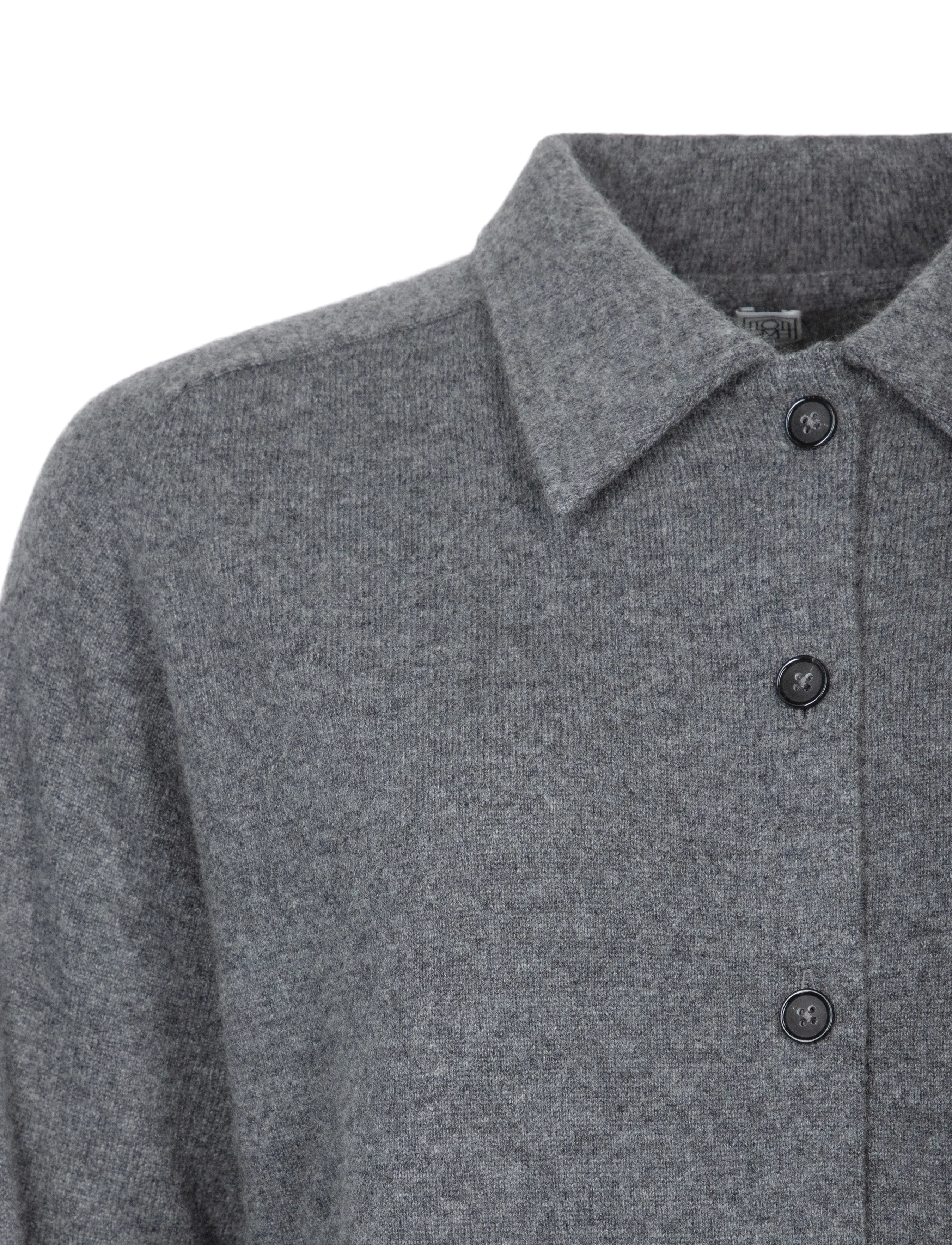 TOTEME - Raglan Sleeve Cashmere Cardigan - grey - 2