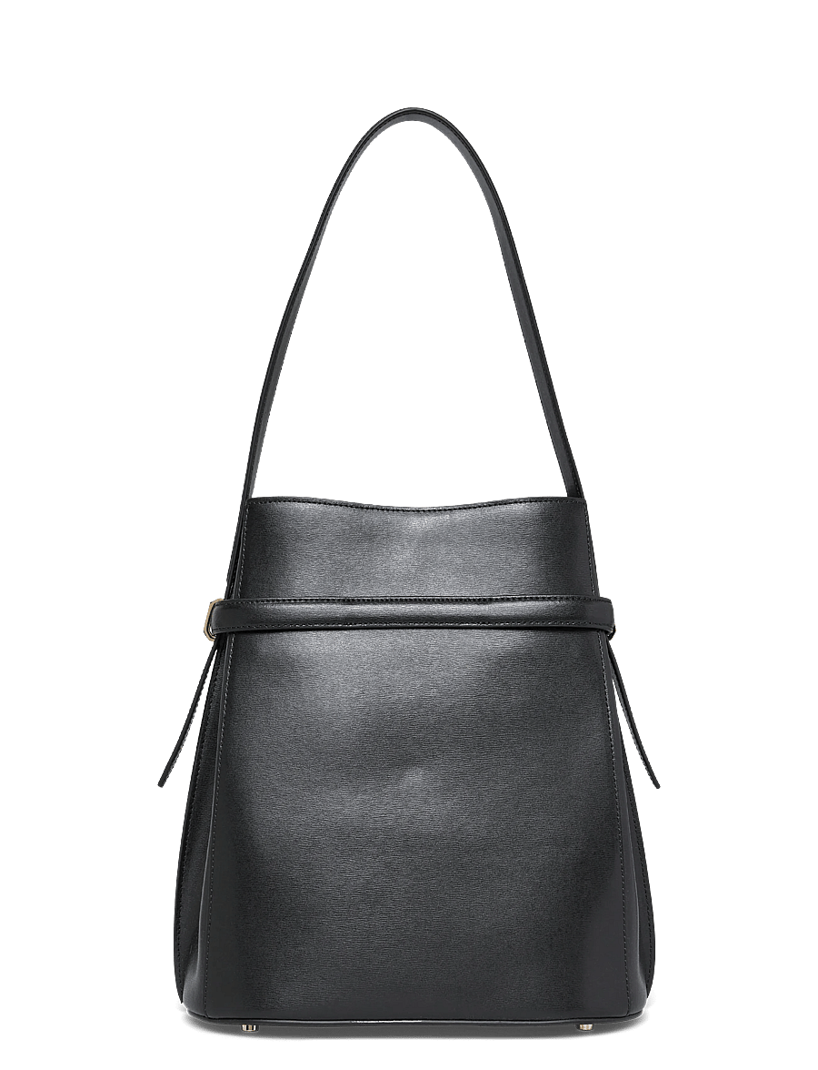 TOTEME - Belted Leather Bucket Bag - special occasions - black - 1