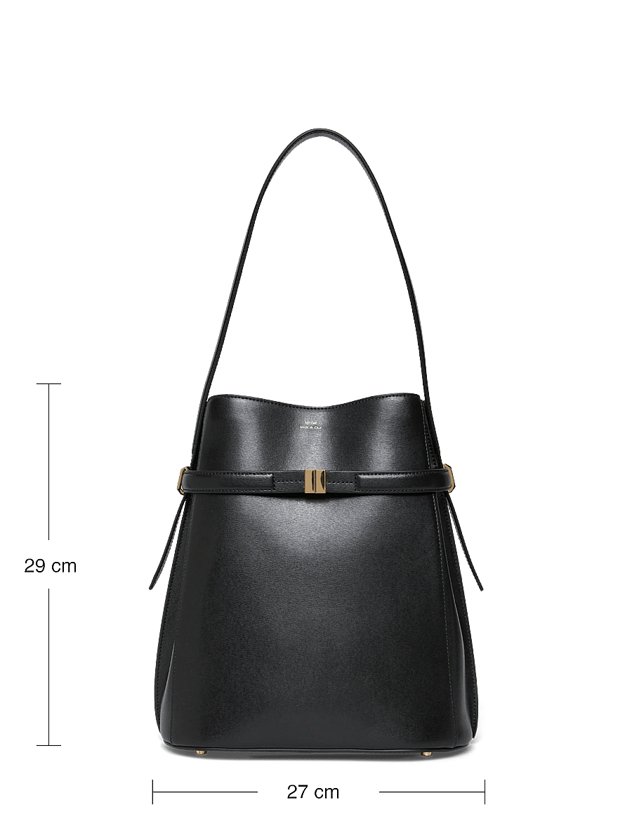 TOTEME - Belted Leather Bucket Bag - special occasions - black - 3