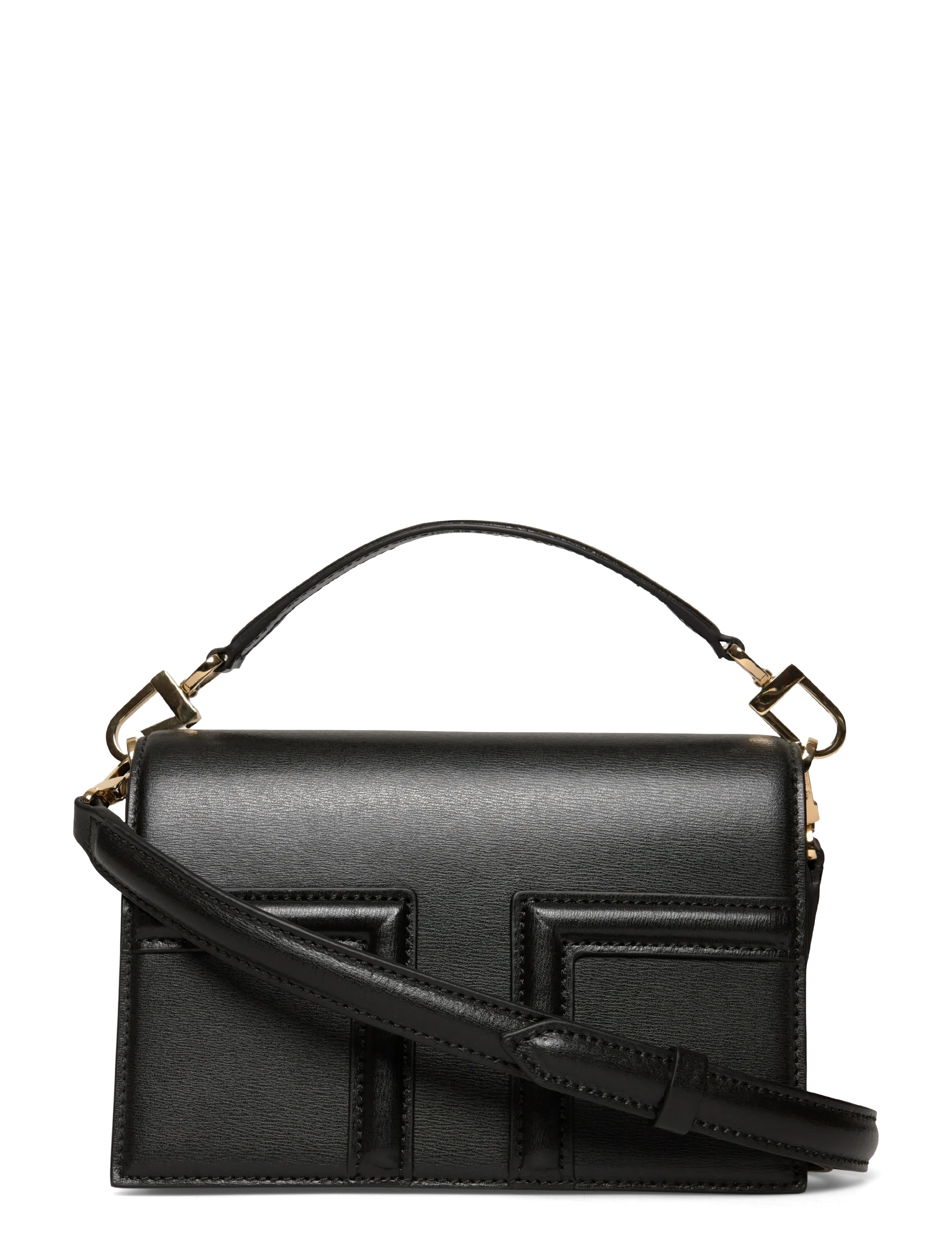 TOTEME T-Flap Mini Handbag, One Size, Black, Tasker > Tasker Med Tophåndtag, Dame