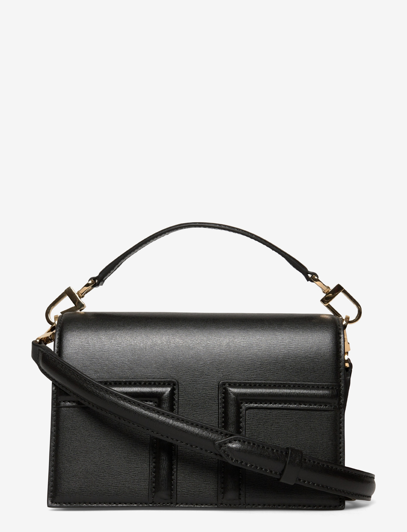TOTEME - T-Flap mini handbag - crossbody bags - black - 0