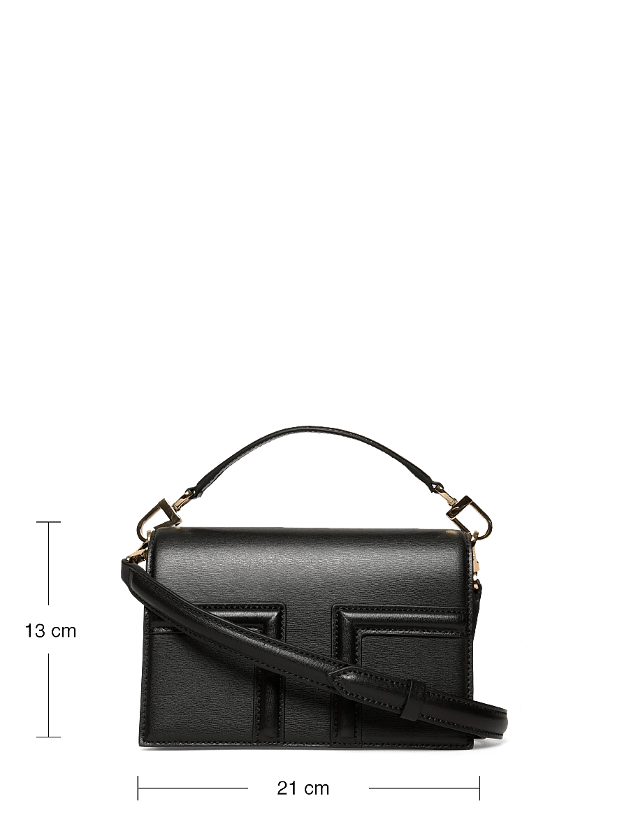 TOTEME - T-Flap mini handbag - crossbody bags - black - 3