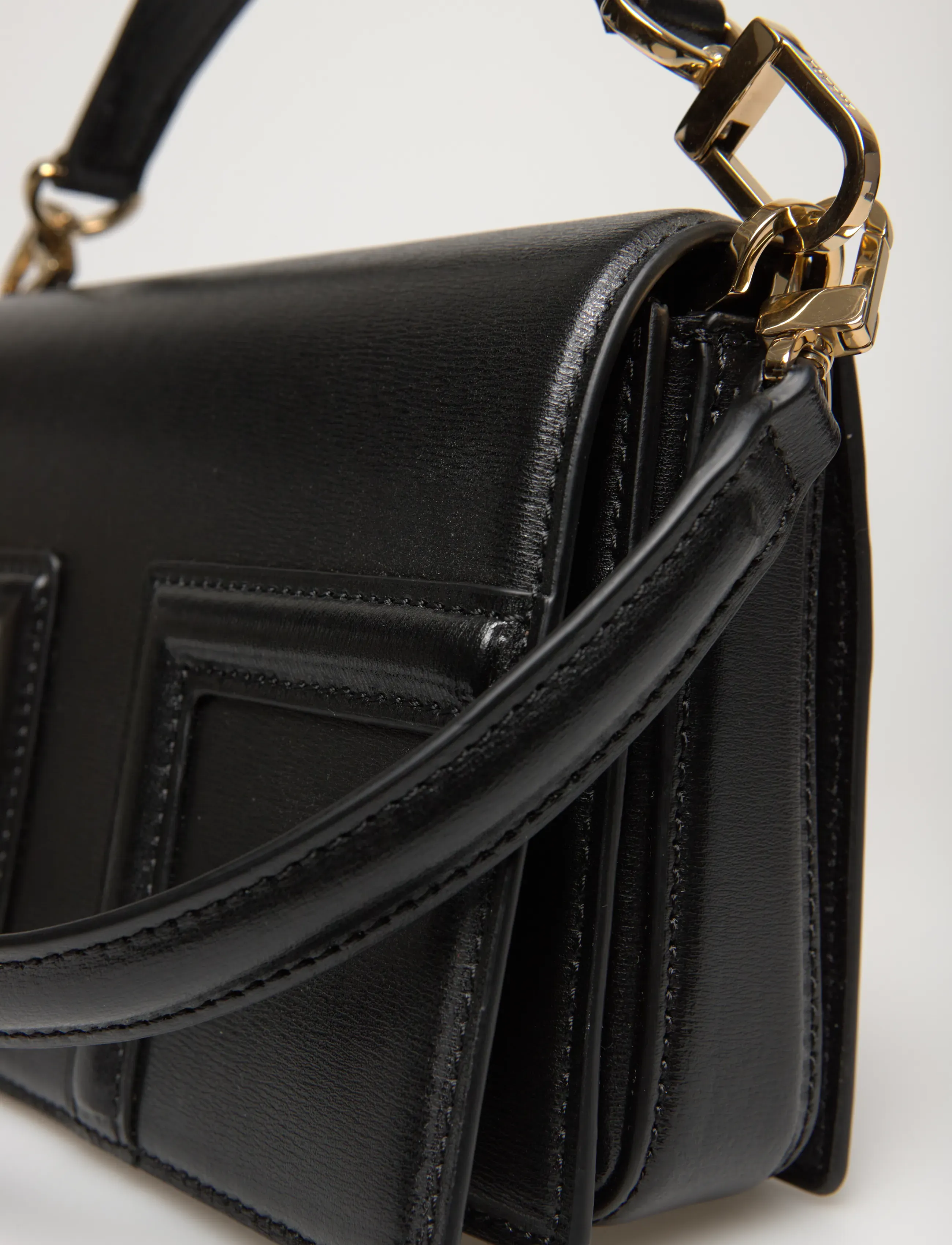 TOTEME - T-Flap mini handbag - umhängetaschen - black - 4