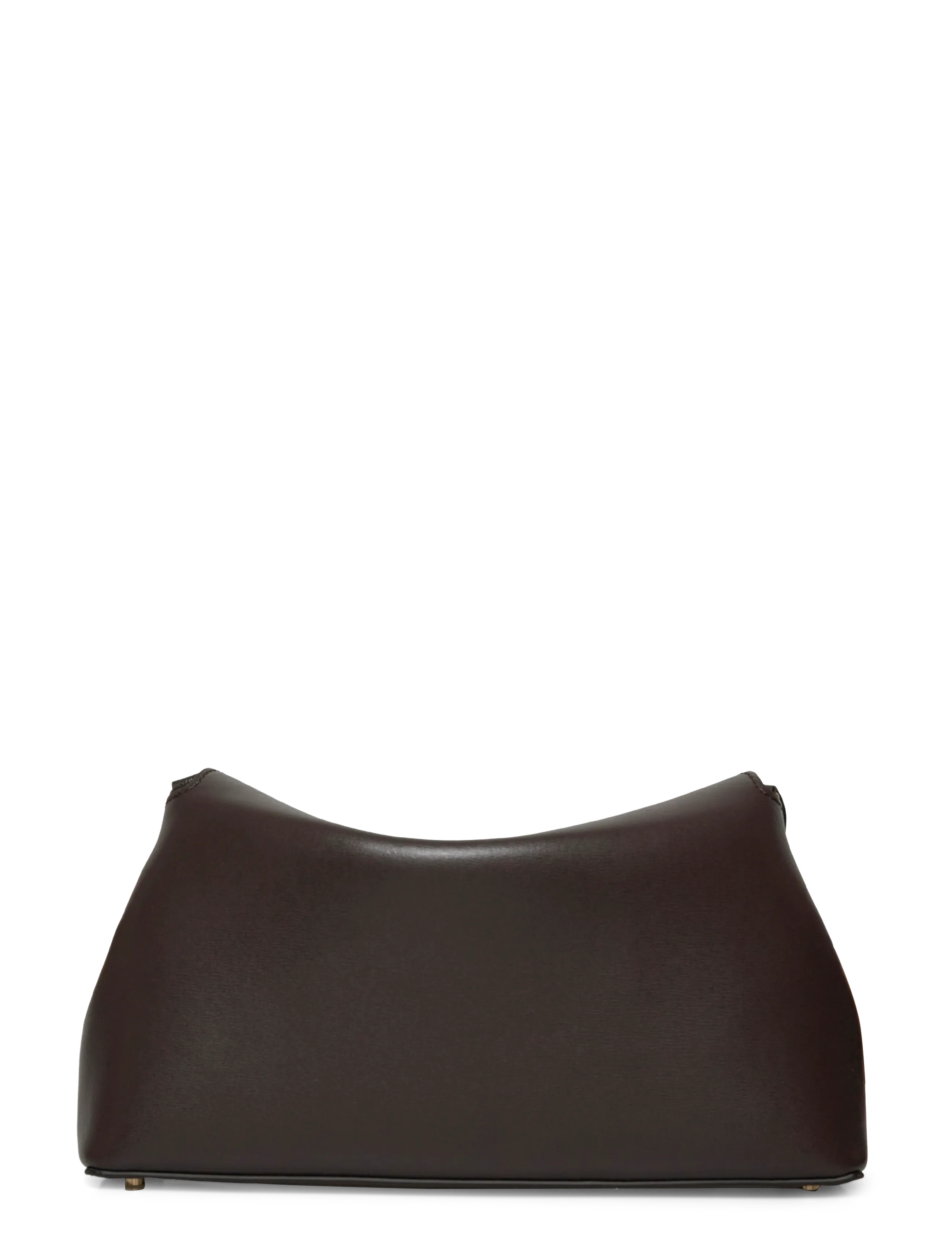 TOTEME - T-Lock Small Leather Clutch - håndtasker - brown - 1