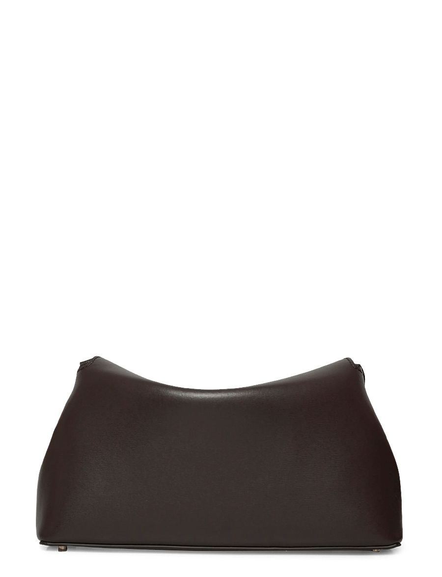 TOTEME - T-Lock Small Leather Clutch - håndtasker - brown - 1