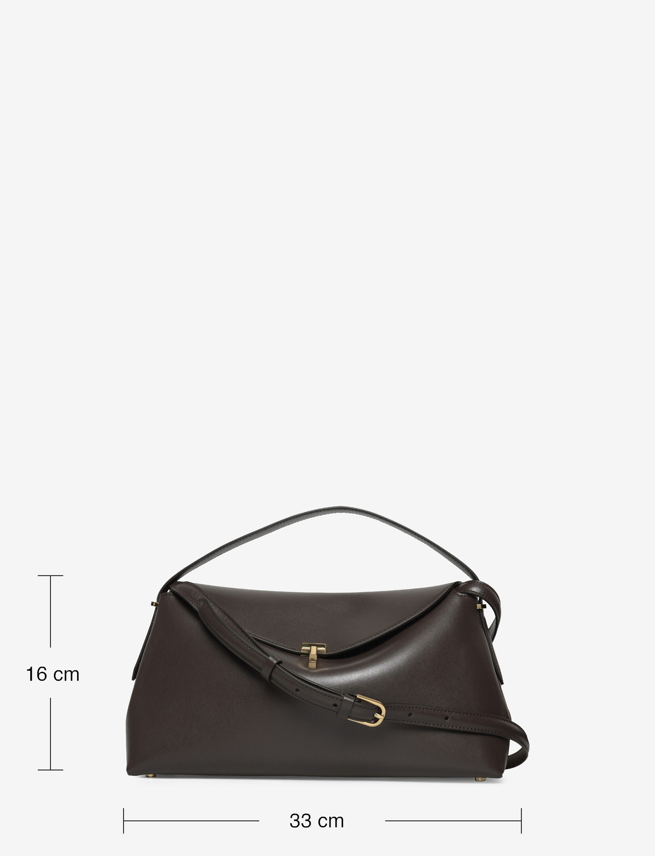 TOTEME - T-Lock Shoulder Bag - käekotid - brown - 3