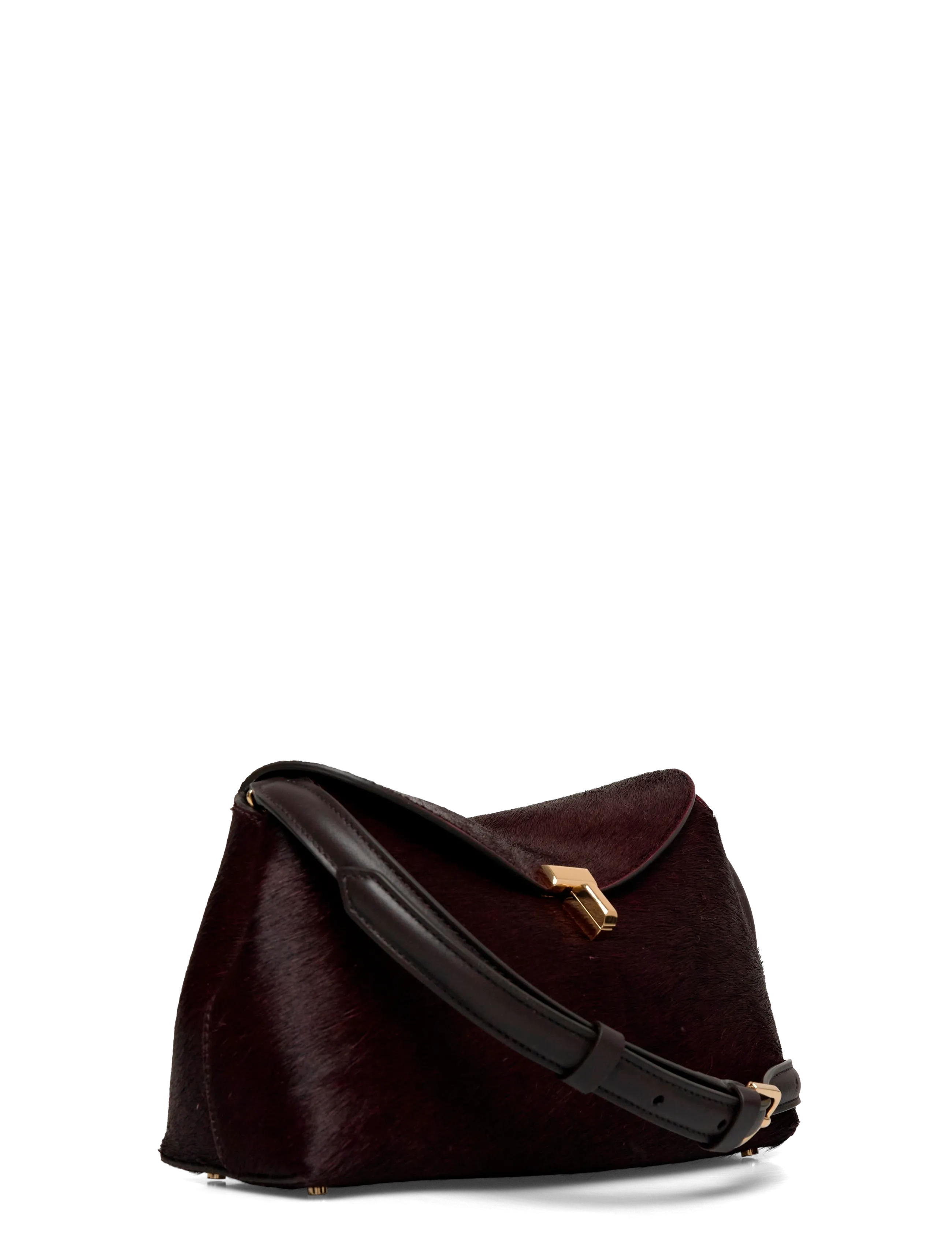 TOTEME - T-Lock Pony Hair Clutch - fashion trends - brown - 2