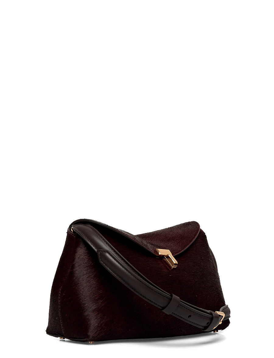 TOTEME - T-Lock Pony Hair Clutch - fashion trends - brown - 2