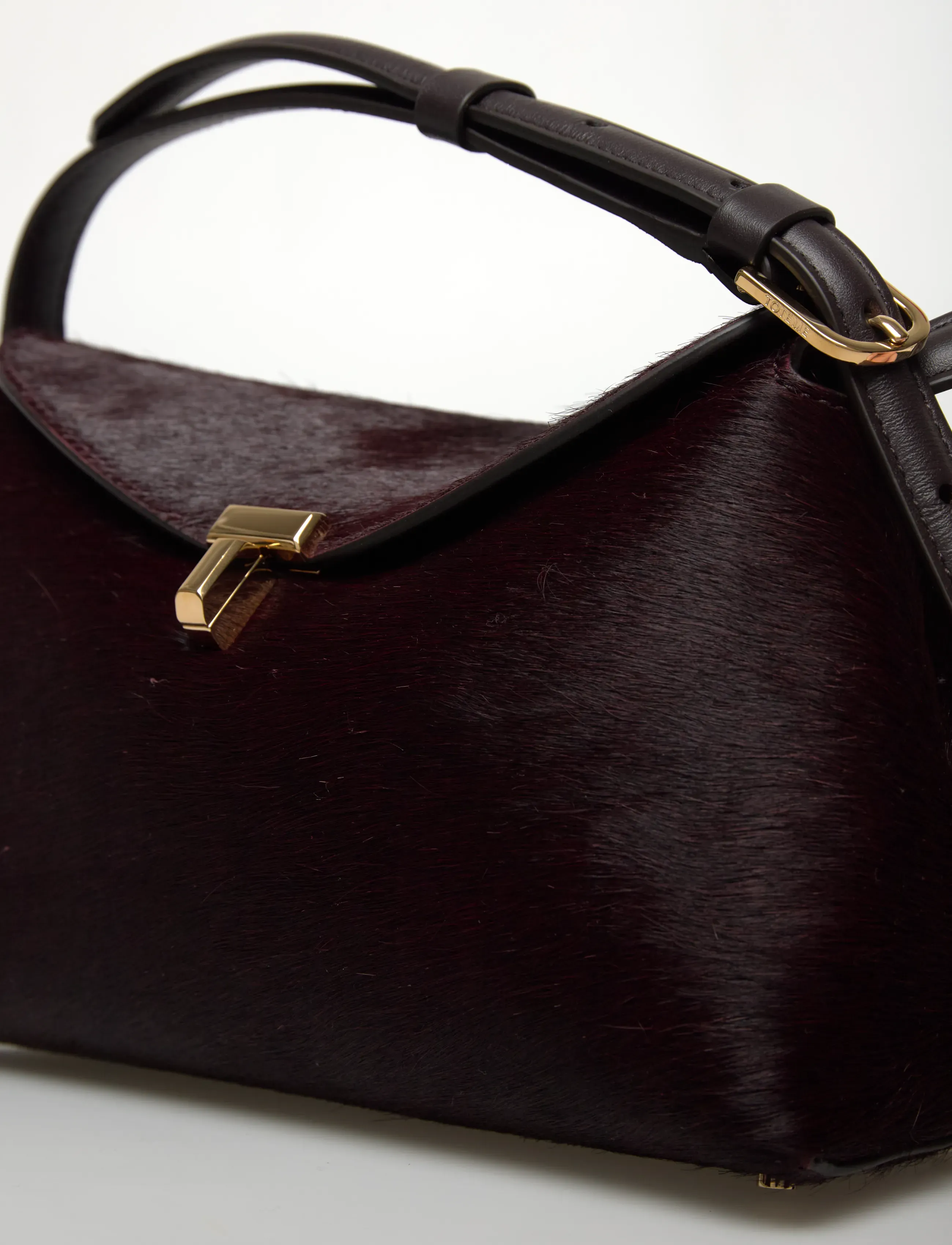 TOTEME - T-Lock Pony Hair Clutch - fashion trends - brown - 4