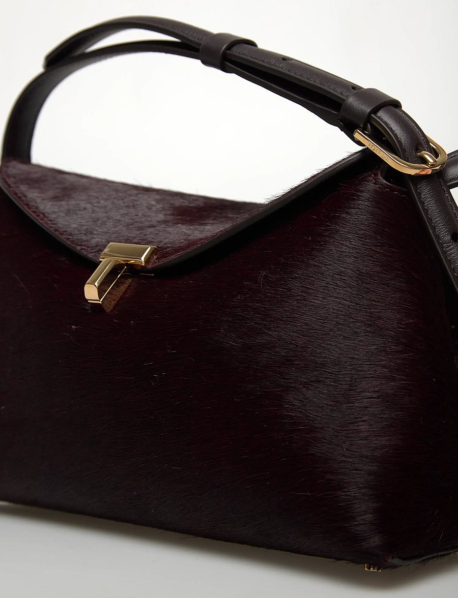 TOTEME - T-Lock Pony Hair Clutch - fashion trends - brown - 4