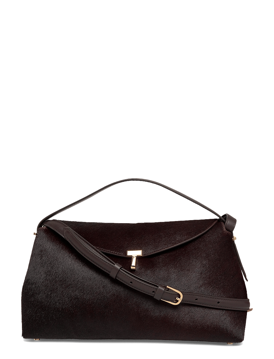 TOTEME - T Lock Pony Hair Clutch - særlige begivenheder - burgundy - 0