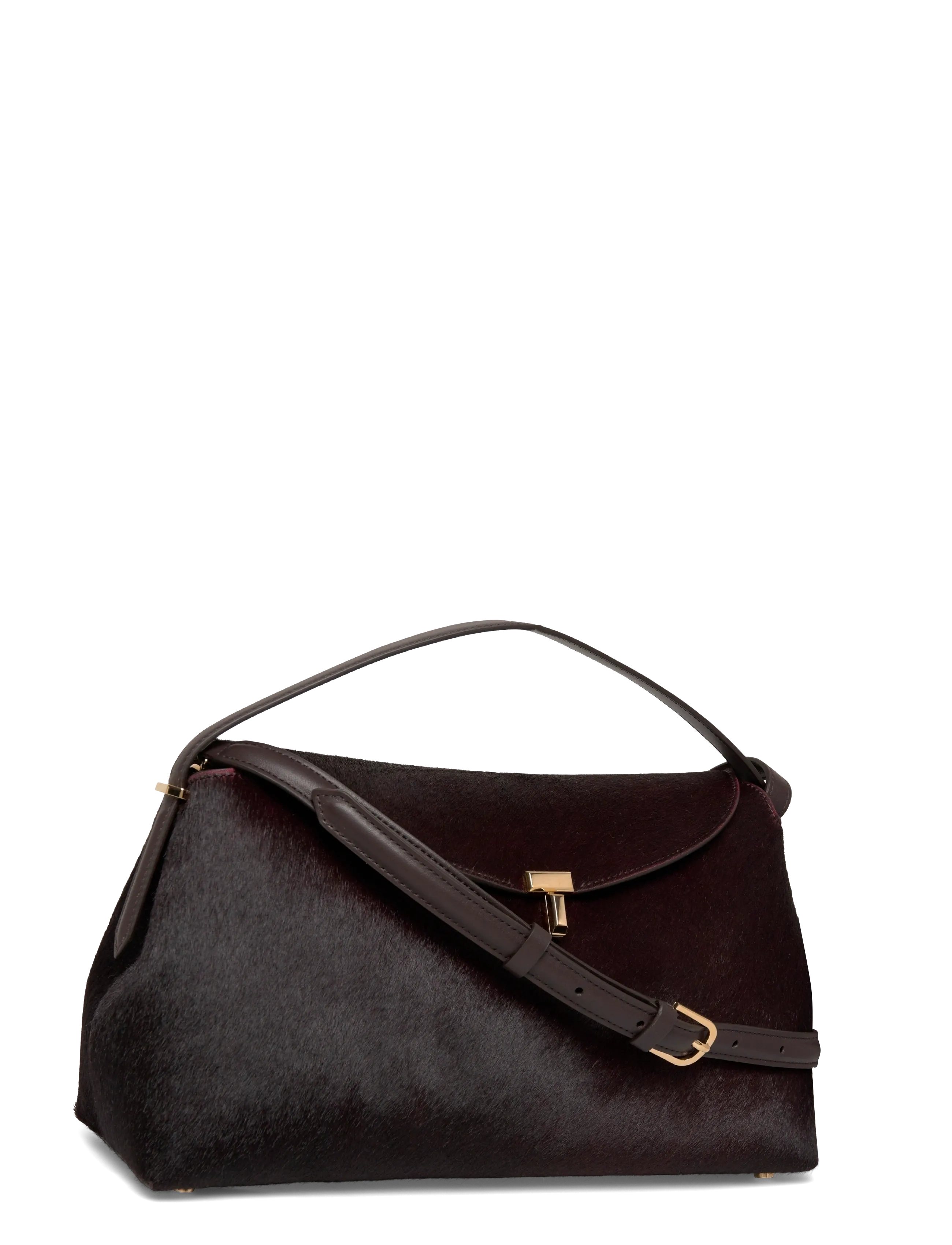 TOTEME - T Lock Pony Hair Clutch - særlige begivenheder - burgundy - 2