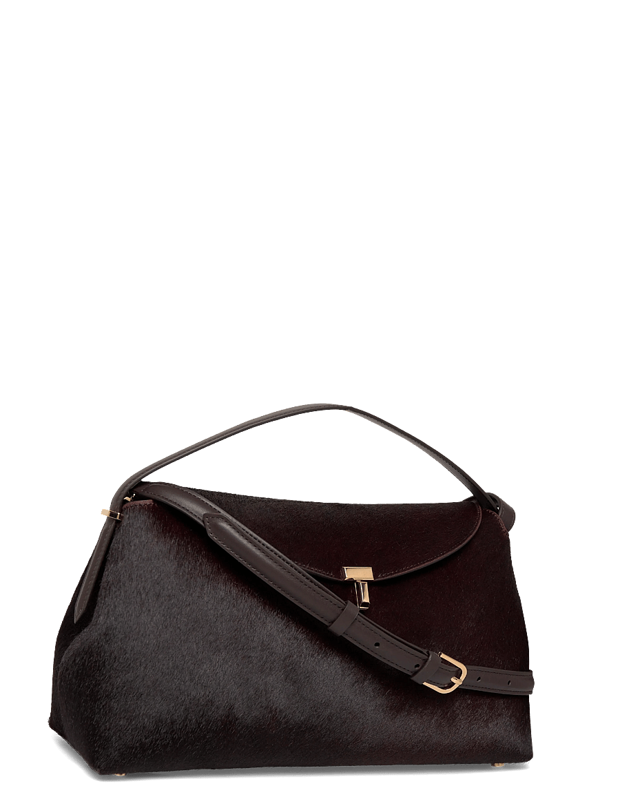 TOTEME - T Lock Pony Hair Clutch - særlige begivenheder - burgundy - 2