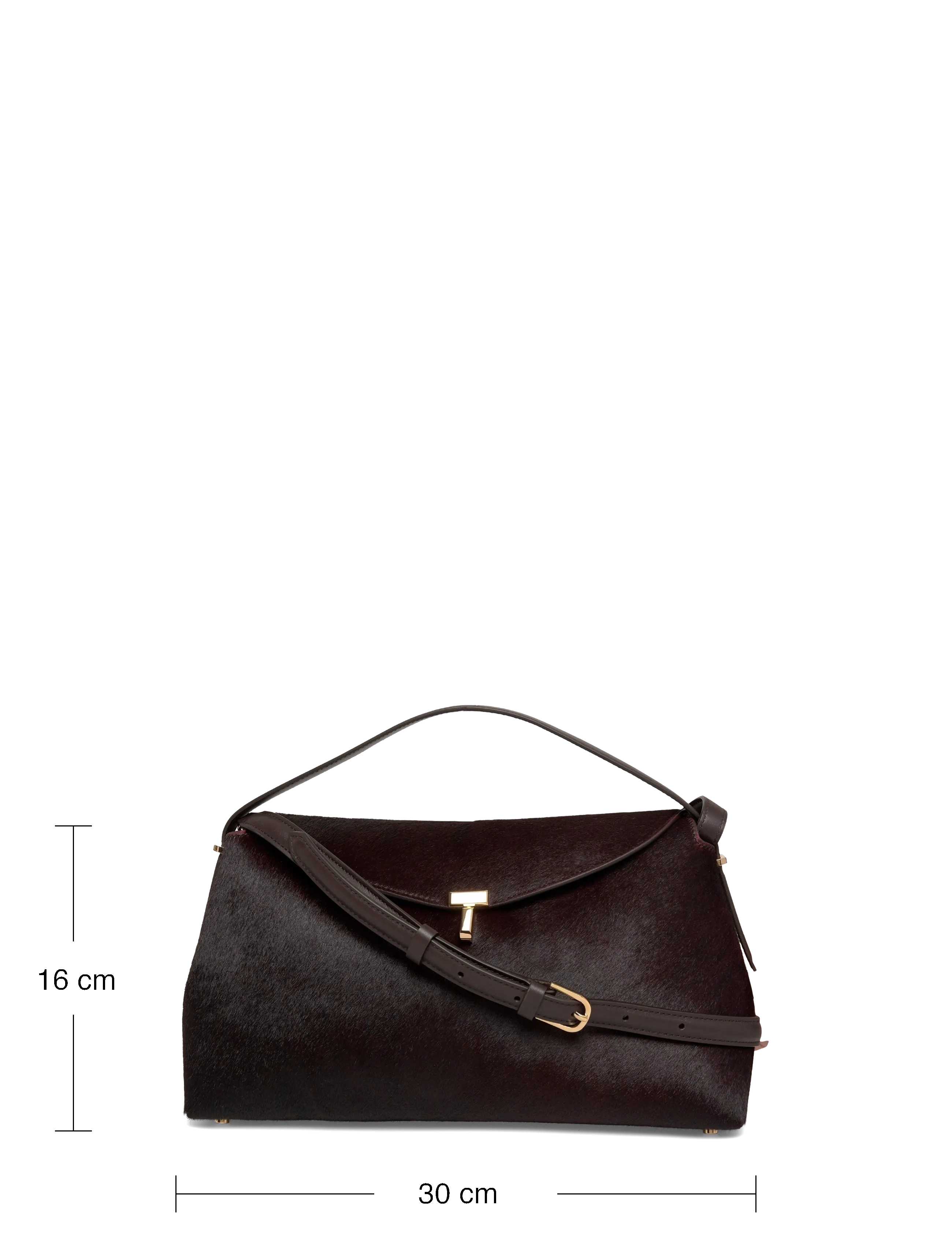 TOTEME - T Lock Pony Hair Clutch - særlige begivenheder - burgundy - 3