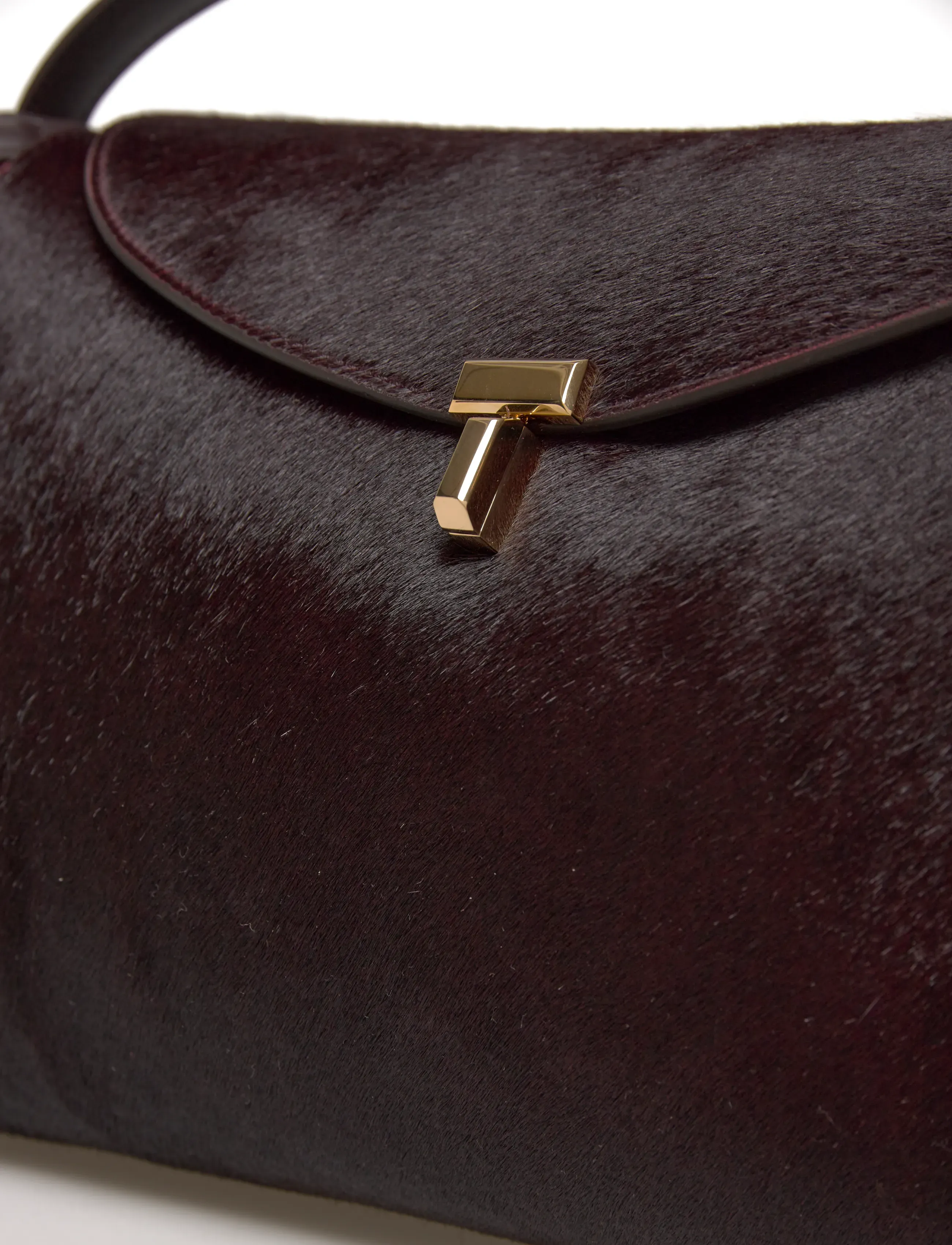 TOTEME - T Lock Pony Hair Clutch - særlige begivenheder - burgundy - 4