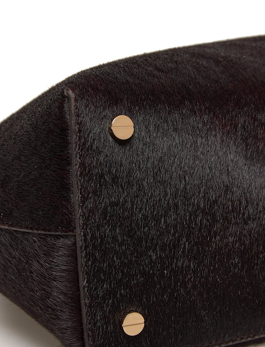 TOTEME - T Lock Pony Hair Clutch - særlige begivenheder - burgundy - 5
