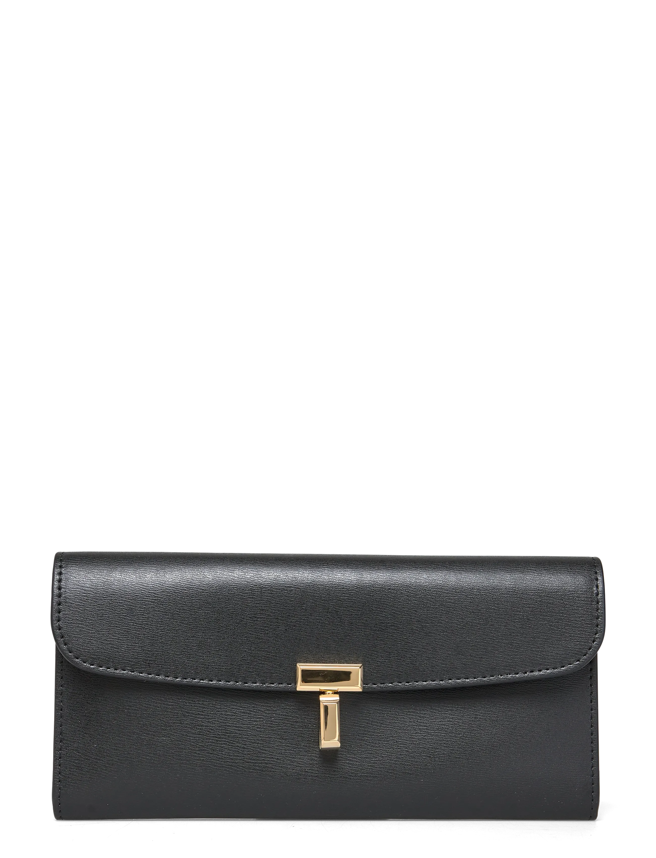 Toteme T-Lock leather wallet - Wallets & Card holders - BLACK / black