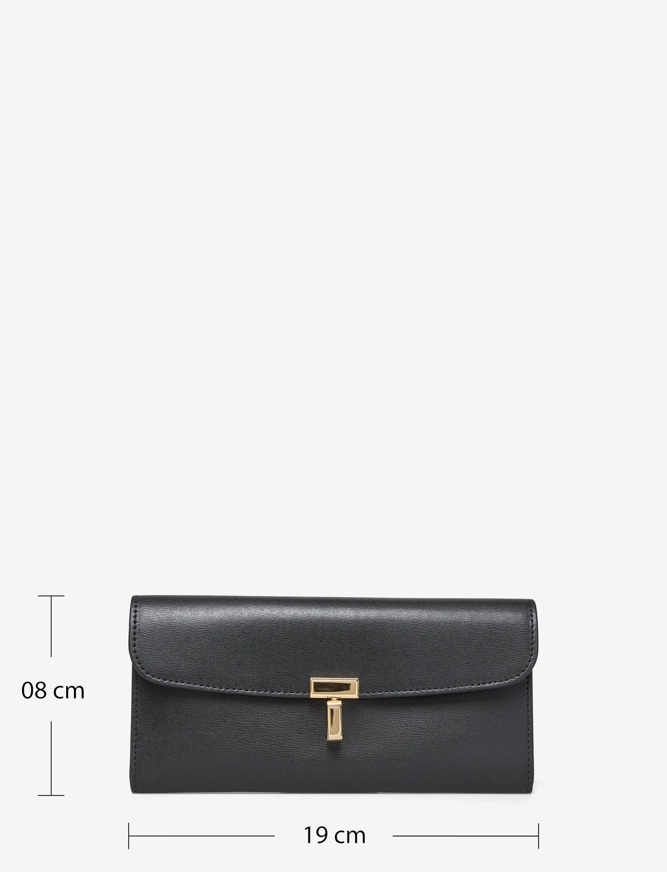 Toteme - T-Lock leather wallet - plånböcker - black - 3