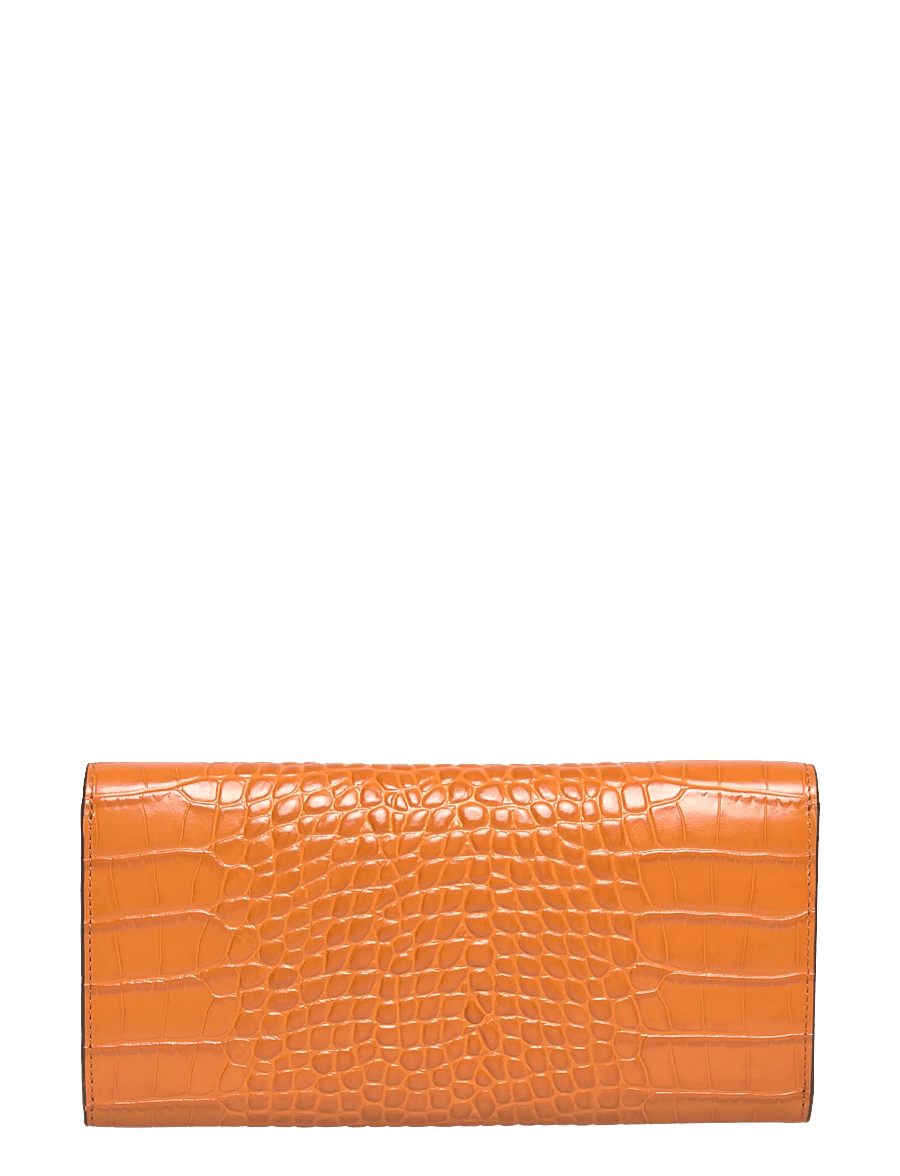 TOTEME - T-Lock Croco Print Leather Wallet - naudas maki - orange - 1