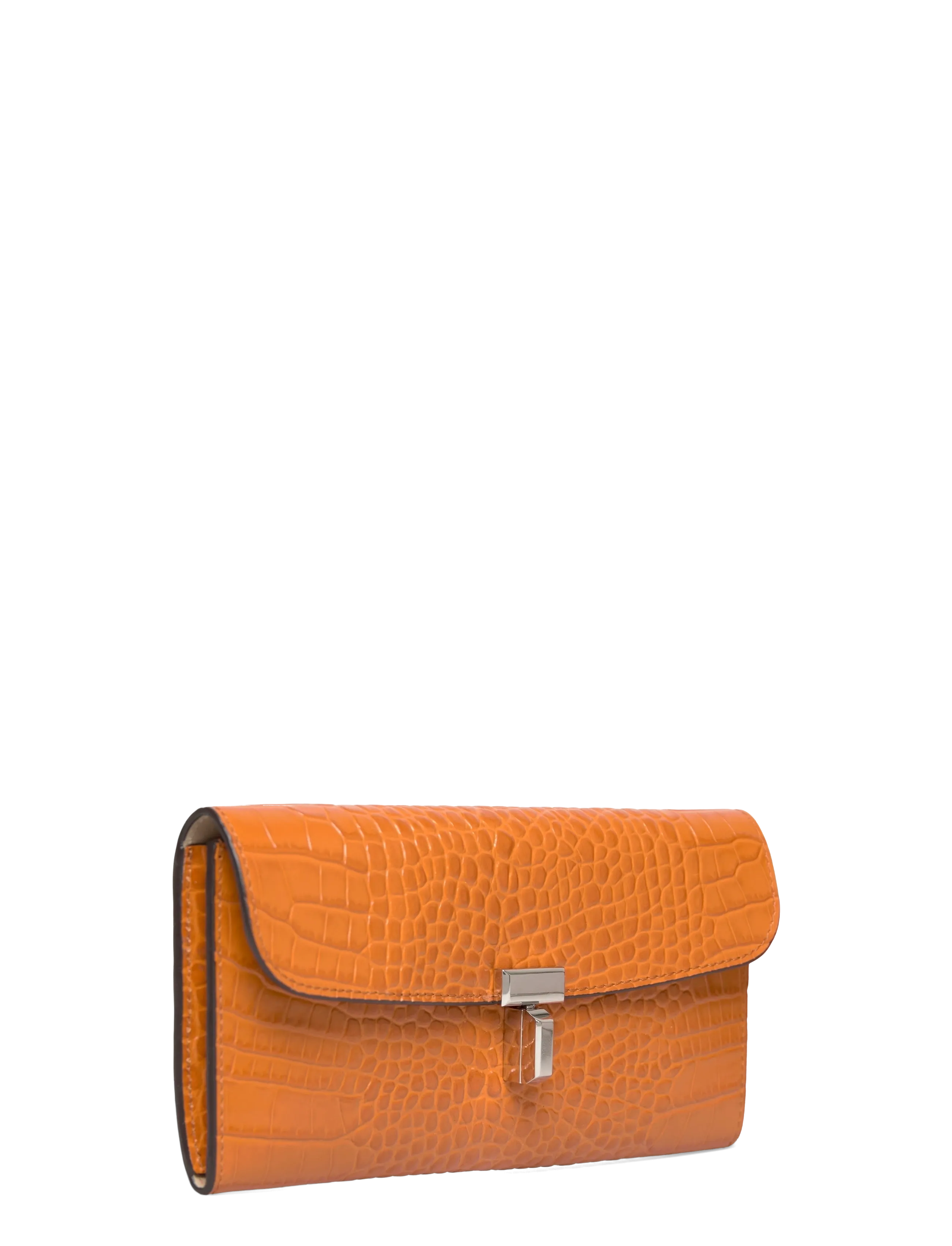TOTEME - T-Lock Croco Print Leather Wallet - naudas maki - orange - 2