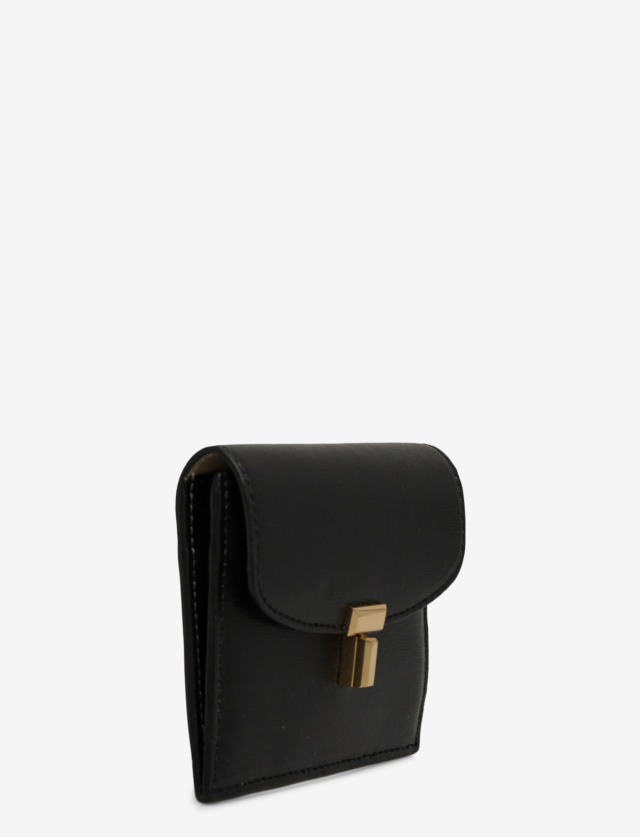 TOTEME - T-Lock leather wallet - etui na karty kredytowe - black - 2