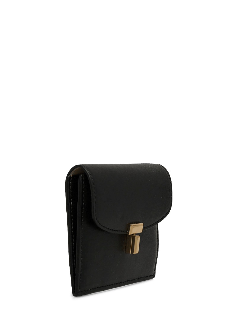 TOTEME - T-Lock leather wallet - kartenetuis - black - 2