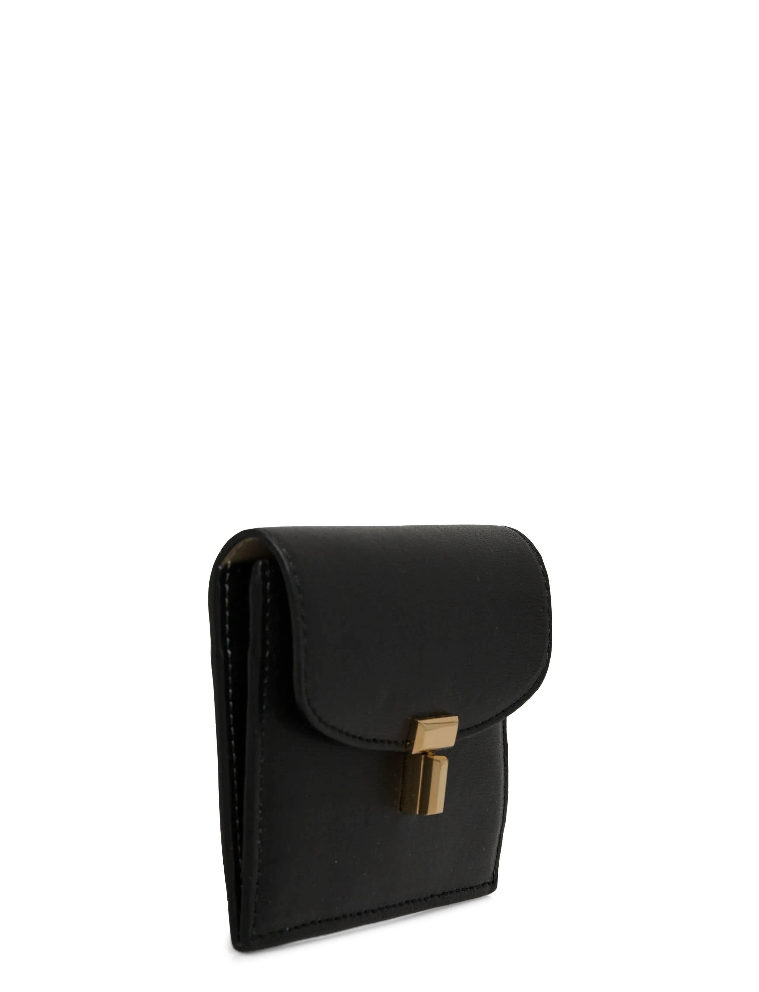 TOTEME - T-Lock leather wallet - kartenetuis - black - 2