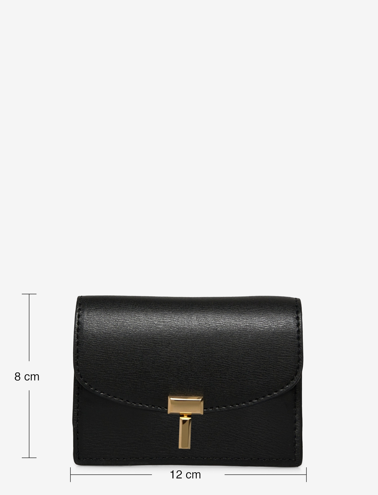 TOTEME - T-Lock leather wallet - etui na karty kredytowe - black - 3