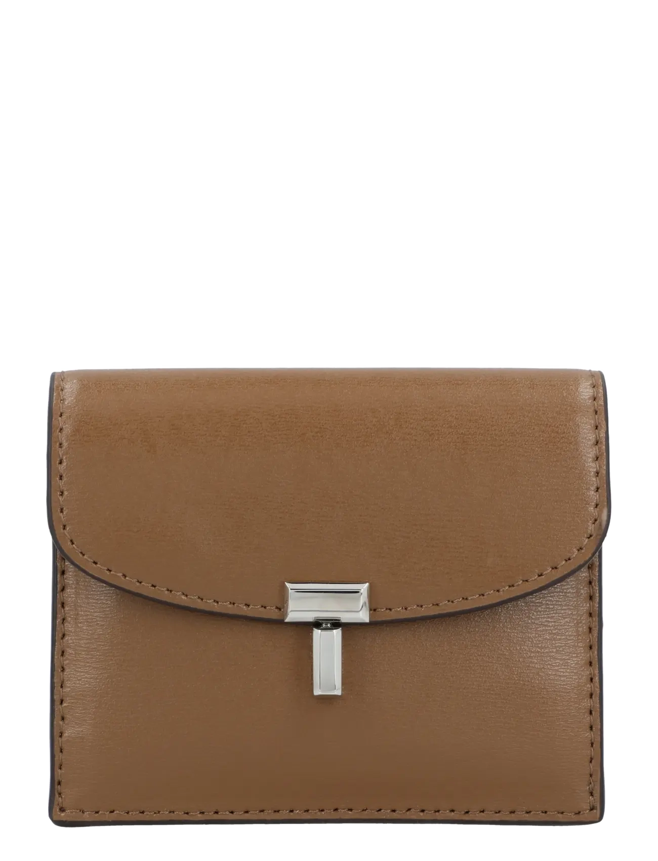 TOTEME T Lock Card Holder - TOTEME - BROWN / brown