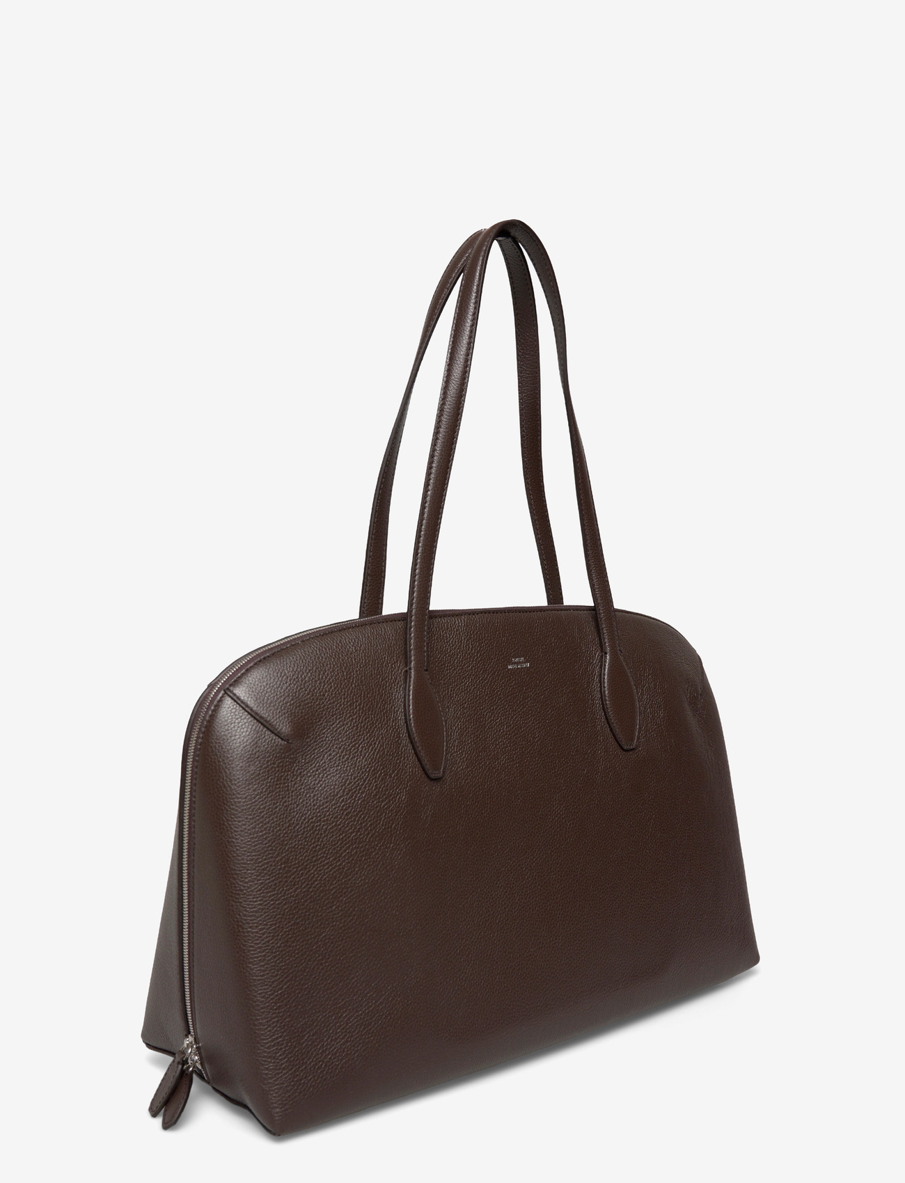 TOTEME - Suede Handbag with engraved logo - særlige begivenheder - dark chocolate - 2