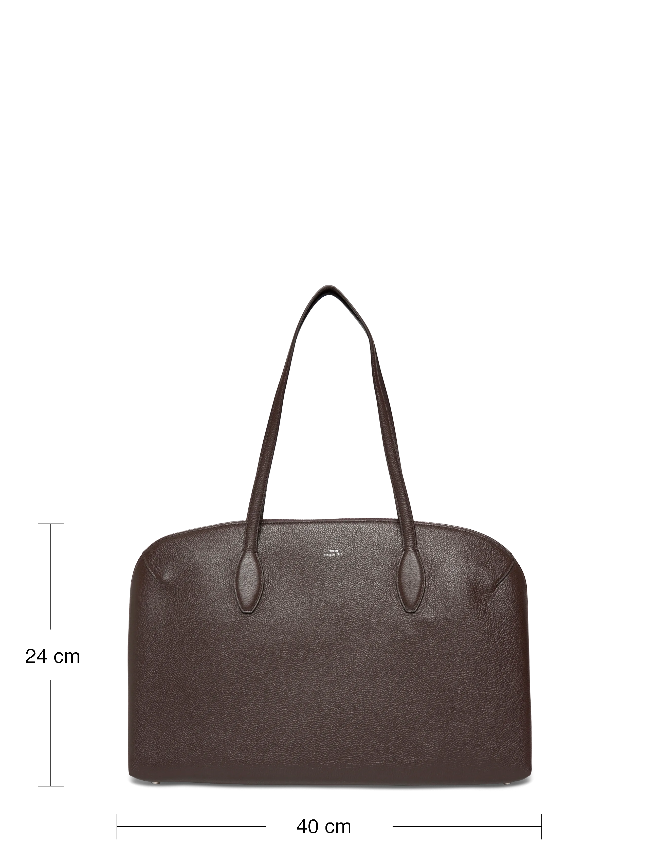 TOTEME - Suede Handbag with engraved logo - besondere anlässe - dark chocolate - 3