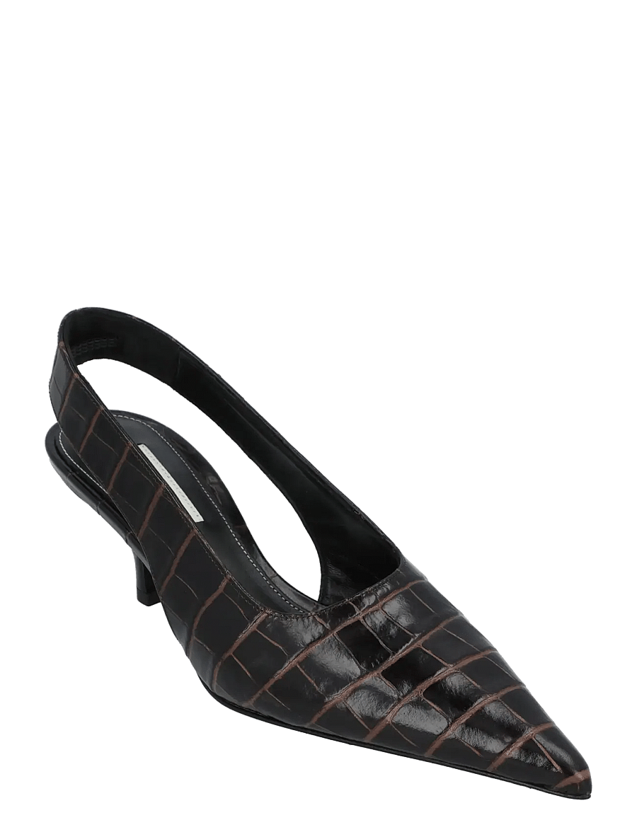 TOTEME - Classic Croco Slingb - heeled slingbacks - brown - 0