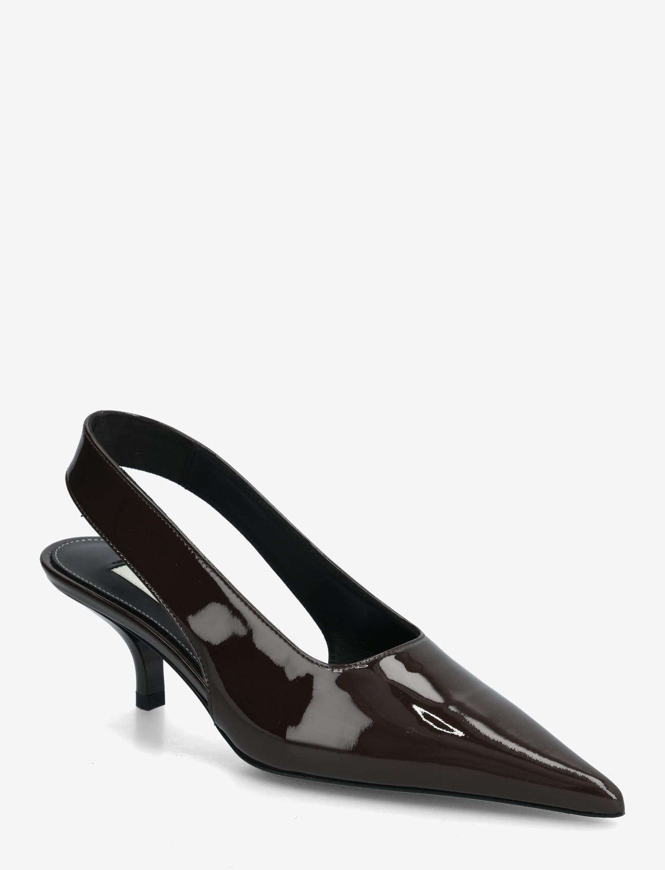 TOTEME - Patent-leather slingback pumps - kontsaga slingback-kingad - brown - 0