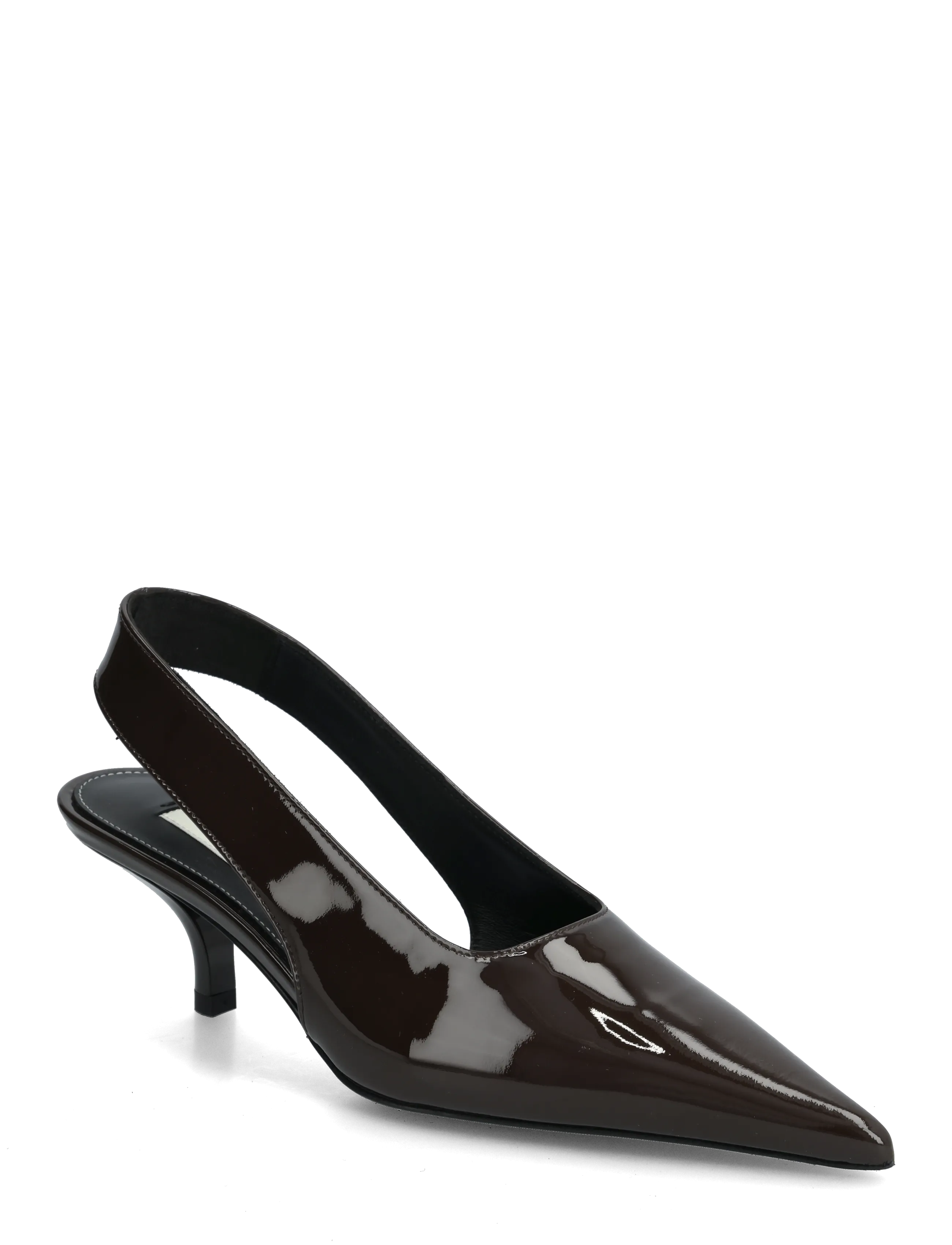 Toteme Patent-leather slingback pumps - Shoes - BROWN / brown