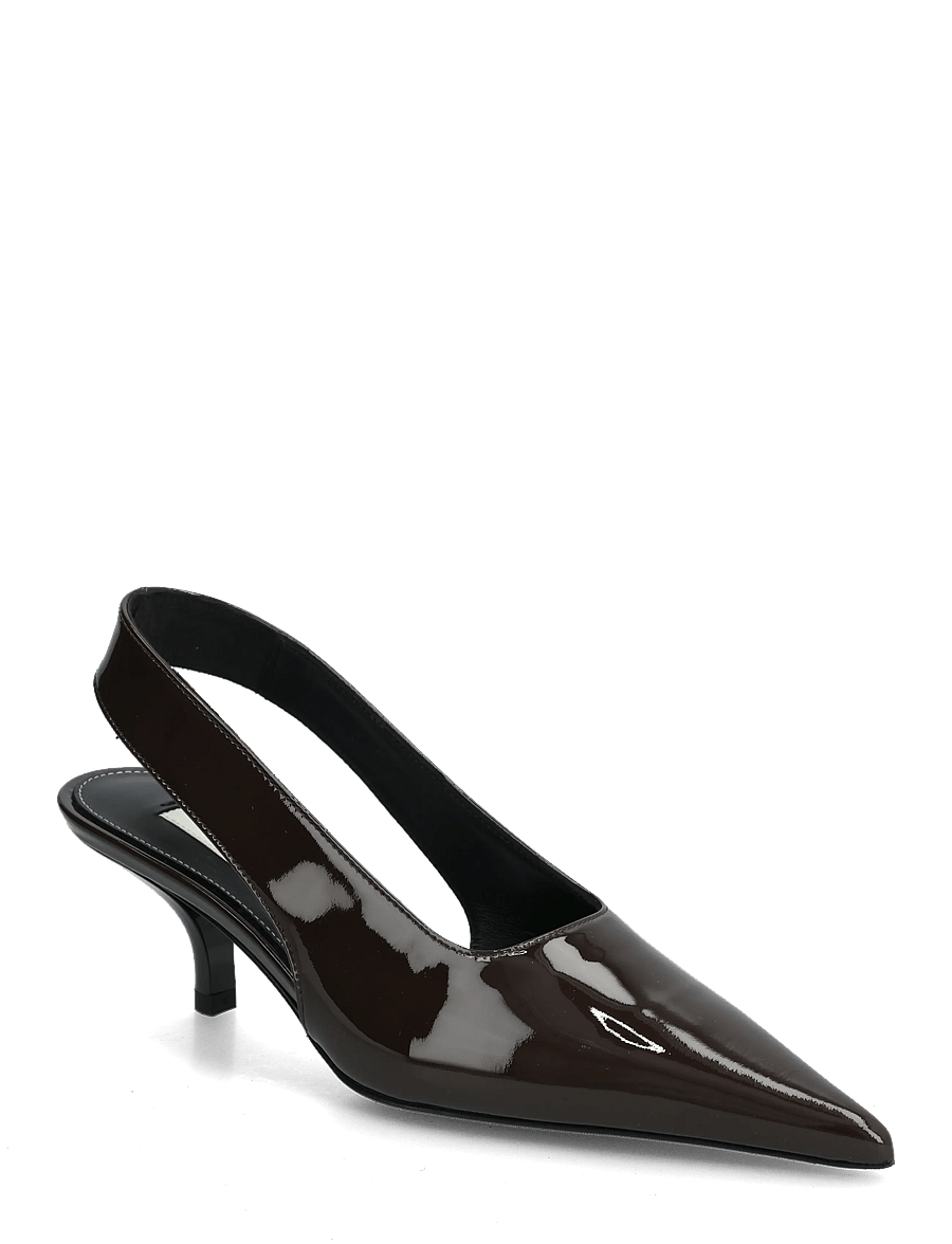 TOTEME - Patent-leather slingback pumps - kontsaga slingback-kingad - brown - 0