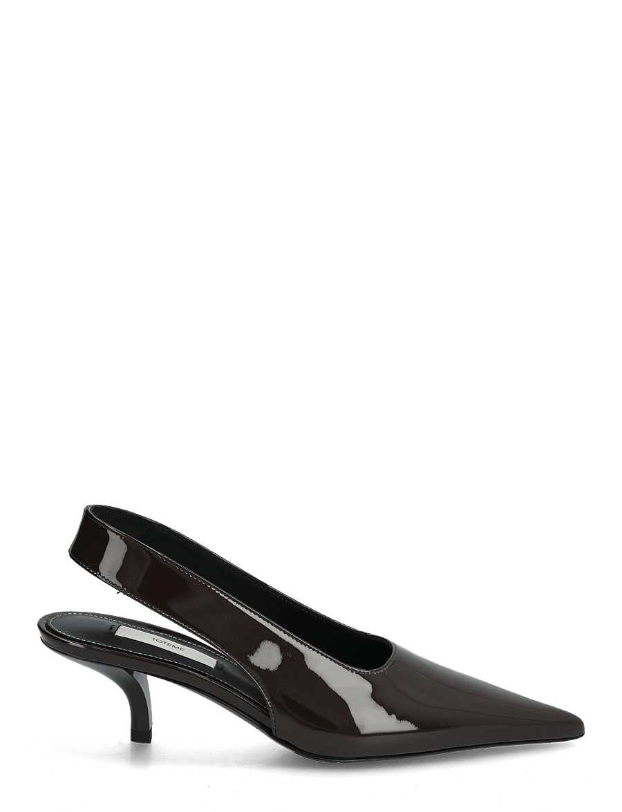 TOTEME - Patent-leather slingback pumps - kontsaga slingback-kingad - brown - 1