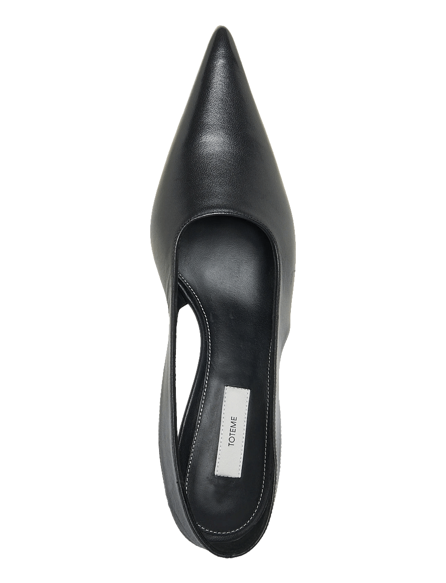 TOTEME - Classic leather slingback pumps - black - 3