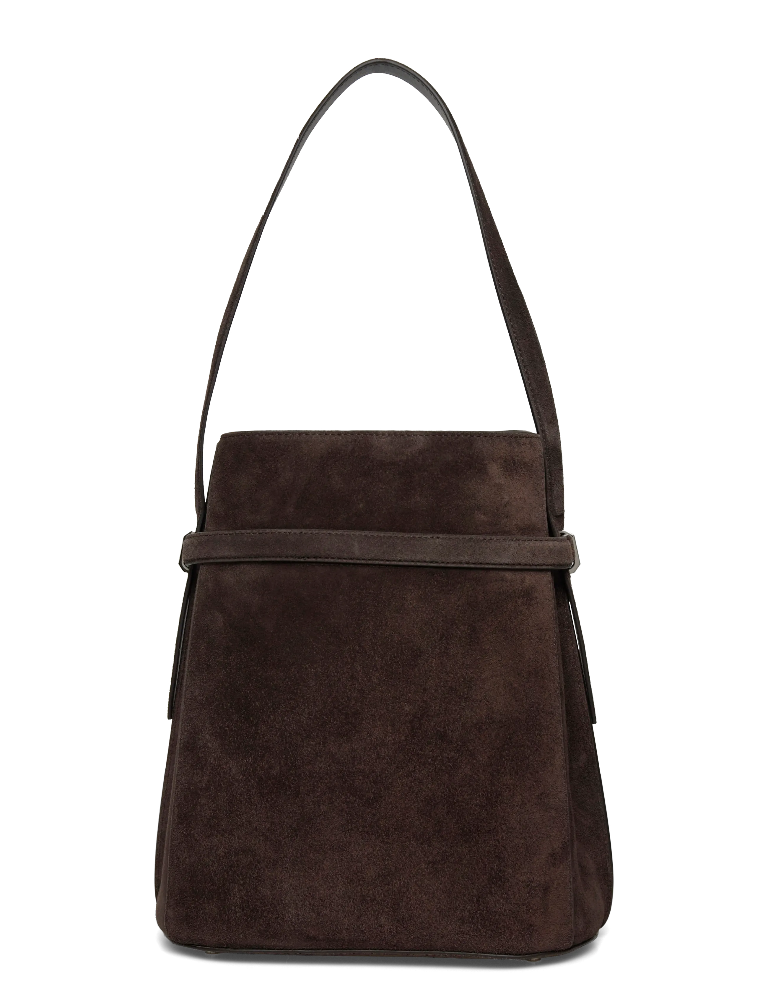 TOTEME - Belted Bucket Bag - bucket bags - brown - 1