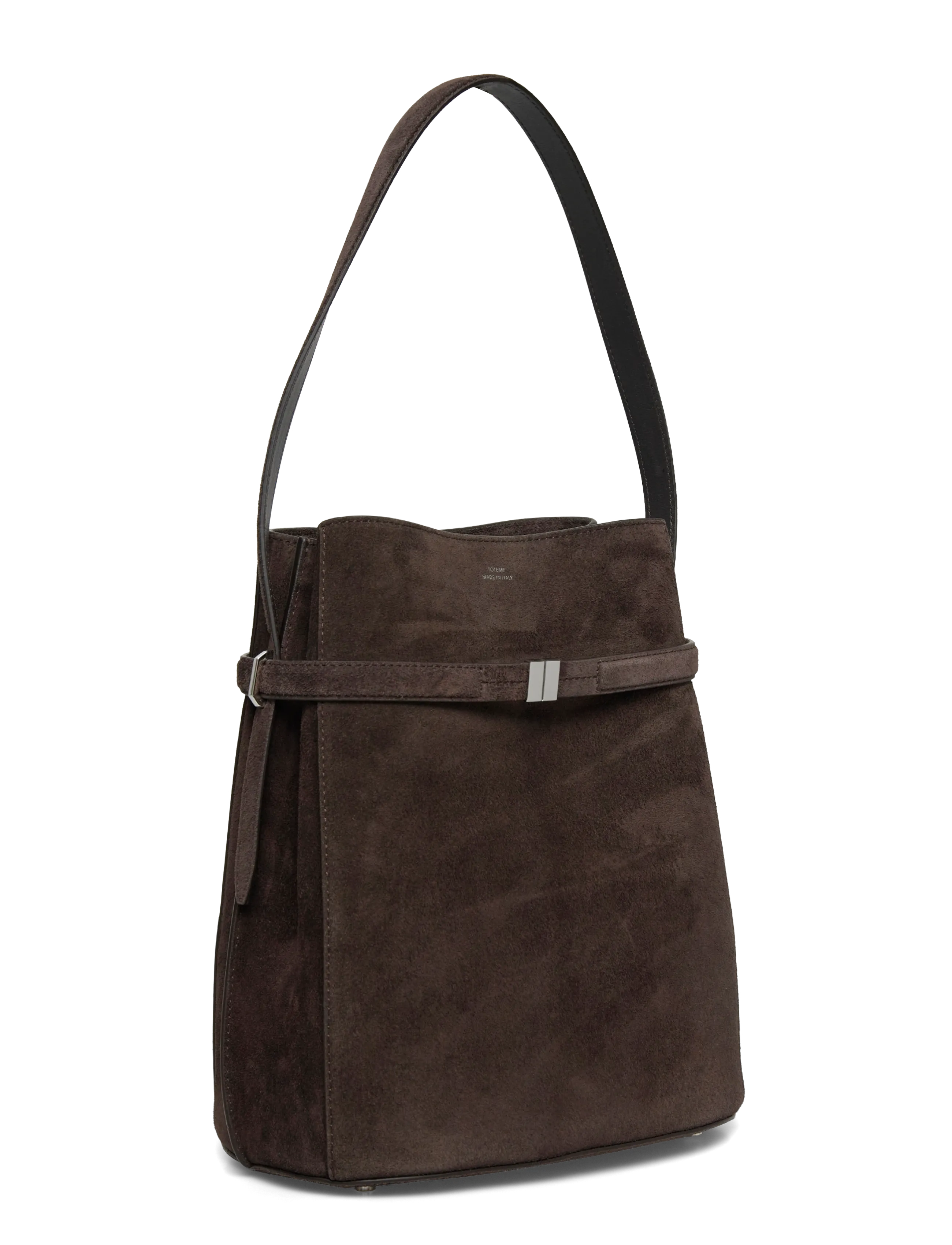 TOTEME - Belted Bucket Bag - bucket bags - brown - 2