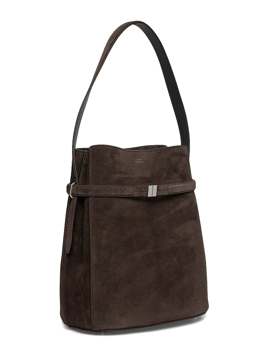 TOTEME - Belted Bucket Bag - bucket bags - brown - 2