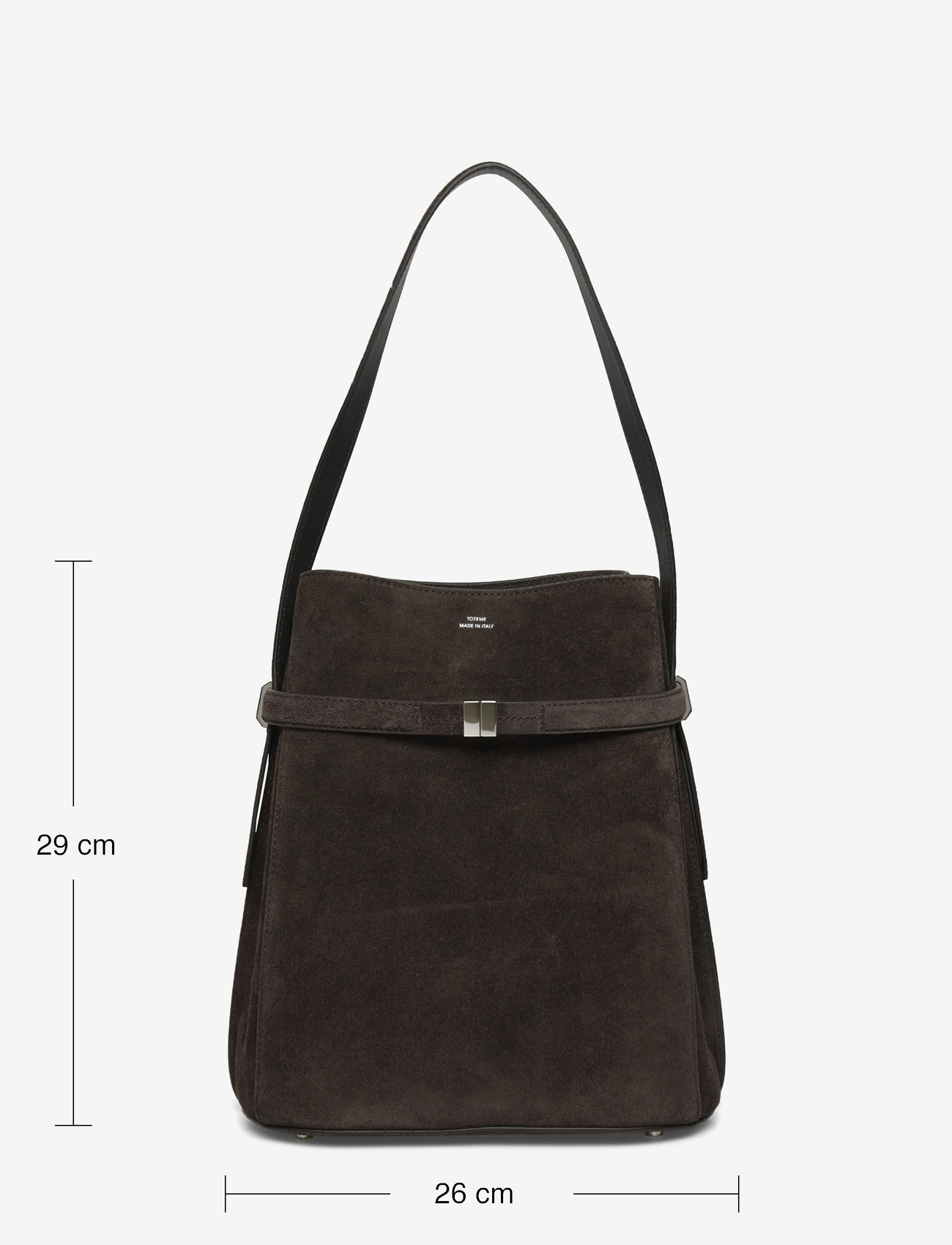 TOTEME - Belted Bucket Bag - bucket bags - brown - 3