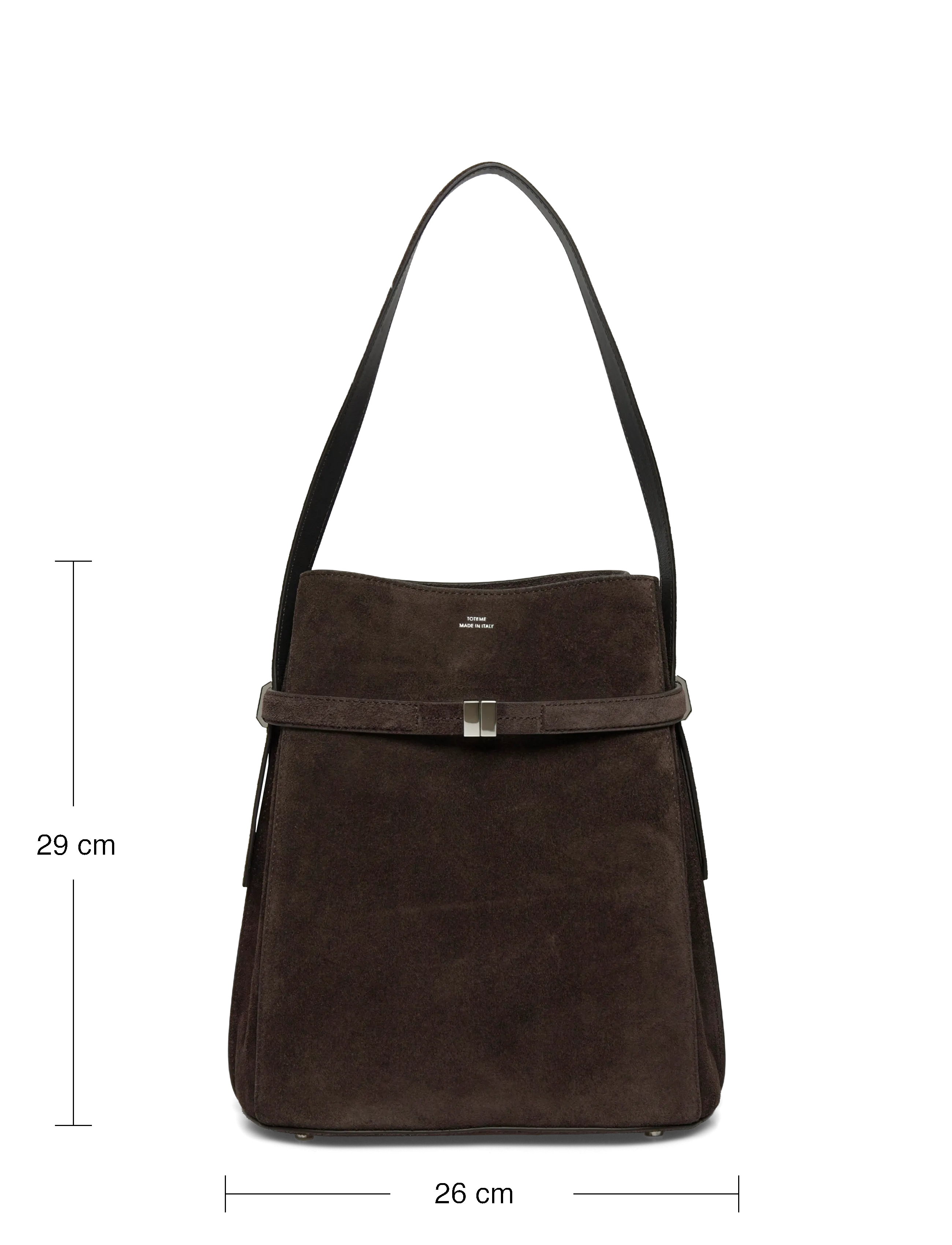 TOTEME - Belted Bucket Bag - bucket bags - brown - 3